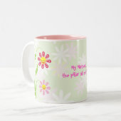 Fijne bloemen Moederdag schattige mok (Voorkant links)