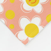 Fijne bloemen - roze fleece deken (Hoek)