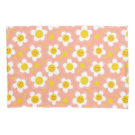 Fijne bloemen - roze kussensloop (Voorkant)