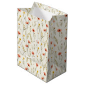 Fijne bloemengeschenkzak medium cadeauzakje (Voorkant Gekanteld)