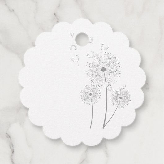 Fijne bloemenillustratie bedankjes labels (Achterkant)