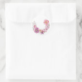 Fijne bloemenkrans roze Stickers (Tas)