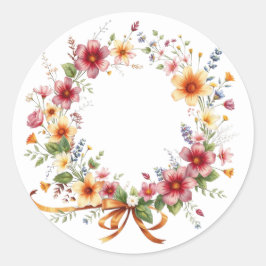 Fijne bloemenkrans Stickers