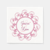 Fijne bloemenservet servet (Voorkant)