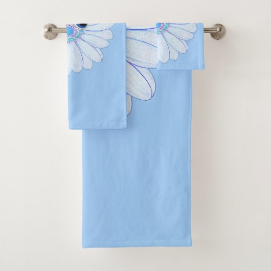 Fijne bloemetjes bad handdoek (Insitu)