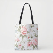 Fijne Blush Pink Rose All - over - print Draagtas (Voorkant)