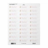 Fijne Boho Wilde Bloem Script Retouradres Etiket (Full Sheet)