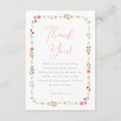 Fijne Boho Wilde Bloemen Bruiloft Brunch Bedankkaart (Voorkant)