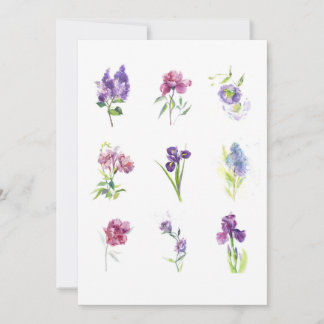 Fijne Botanische Collectie – Elegante Bloemkunst Bedankkaart