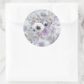Fijne bouquet van anemonen. ronde sticker (Tas)