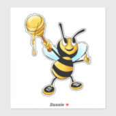 Fijne Bumble met een honingzak Sticker (Vel)