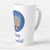 Fijne Chanoeka! Menorah Latte Mok (Rechterhoek)