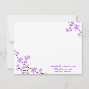 Fijne Cherry Blossom, aangepaste platte notitiekaa Notitiekaartje