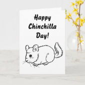 Fijne Chinchilla dag! Kaart (Gele Bloem)
