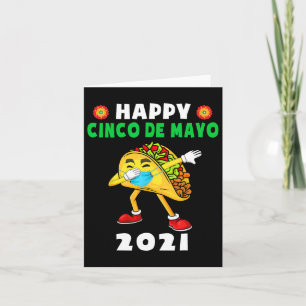 Fijne Cinco De Mayo Lieve Taco Die Masker Draagt K Kaart