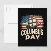 Fijne Columbus Dag van Verkenning en Reflectie Feestdagenkaart (Voorkant / Achterkant)
