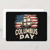 Fijne Columbus Dag van Verkenning en Reflectie Kaart (Voorkant / Achterkant)