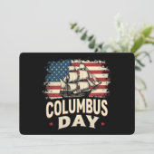 Fijne Columbus Dag van Verkenning en Reflectie Kaart (Staand voorkant)