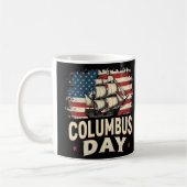 Fijne Columbus Dag van Verkenning en Reflectie Koffiemok (Links)