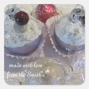 Fijne Cupcakes Vierkante Sticker