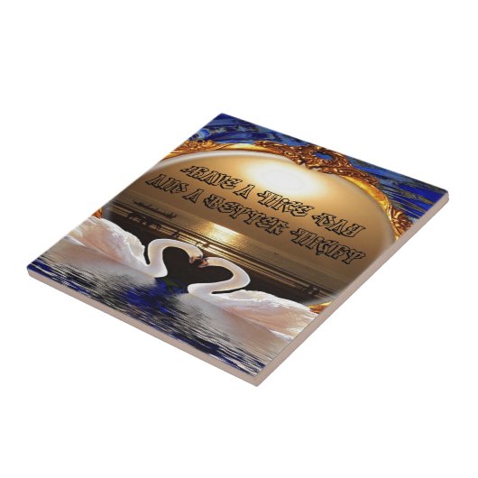 Fijne dag en een betere avond tekst quote tegeltje (Zijkant)