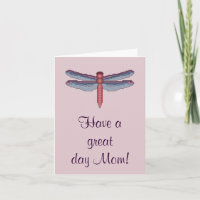 Fijne dag mam! libellen-notecard