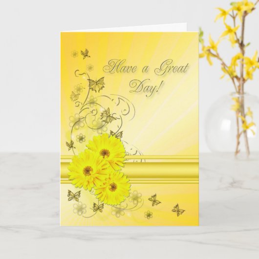 Fijne dag met gele bloemen kaart (Gele Bloem)