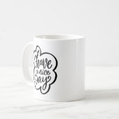 Fijne dag Mok met hond afbeelding (Voorkant links)