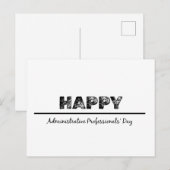 Fijne dag van de Administratieve Beroeps Briefkaart (Voorkant / Achterkant)