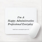 Fijne dag van de Administratieve Beroeps! Muismat (Met muis)