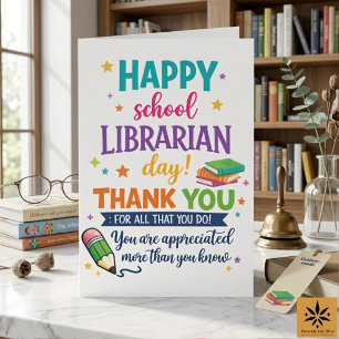 Fijne Dag van de Schoolbibliothecaris   Bedankt Bi Kaart