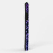 Fijne Damast Turkoois Blauw Paars Zwart Case-Mate iPhone Case (Achterkant/rechts)
