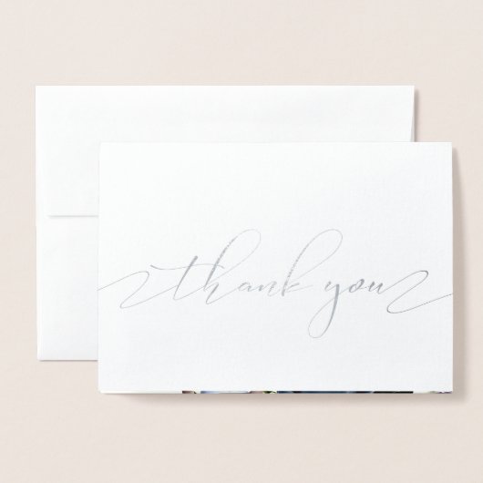 Fijne dank voor het script (Real Foil) Folie Kaarten (Voorkant met envelop)
