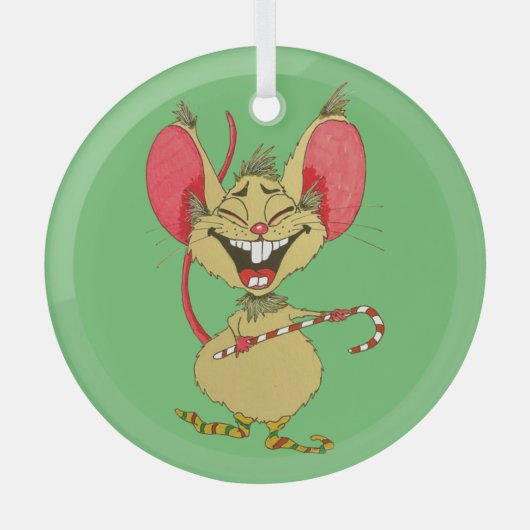 Fijne dans met kerst! glas ornament (Voorkant)