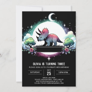 Fijne Dino Triceratops verjaardag Kaart