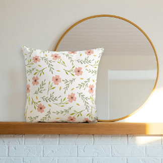 Fijne Ditsy Waterverf Bloem Pastel Patroon Kussen