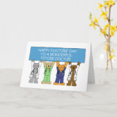 Fijne doktersdag voor de toekomstige dokter kaart (Gele Bloem)