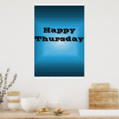 Fijne donderdag Blauwe kleurencode Poster Dag van  (Keuken)