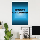 Fijne donderdag Blauwe kleurencode Poster Dag van  (Thuiskantoor)