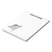 Fijne doornvis cartoon notitieblok (Gedraaid)