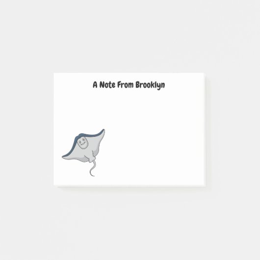 Fijne doornvis cartoon post-it® notes (Voorkant)