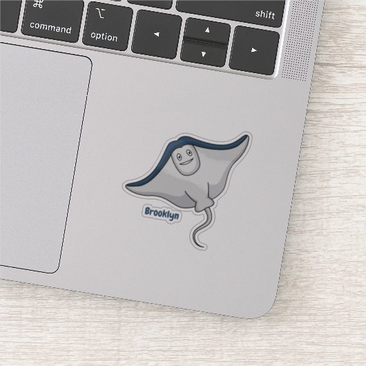 Fijne doornvis cartoon sticker (Detail)