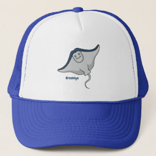 Fijne doornvis cartoon trucker pet