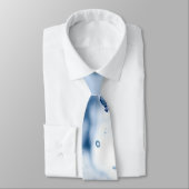 Fijne druppels lichtblauw water stropdas (Gebonden)