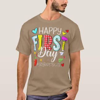 Fijne eerste dag 3e klas leraar welkom terug bij t-shirt