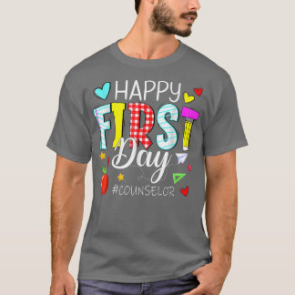 Fijne eerste dag counselor Welkom terug op school T-shirt