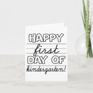 Fijne eerste dag kleuterschool Kinder CK naar scho Kaart