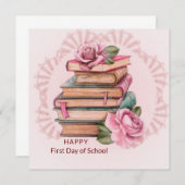 Fijne eerste dag schoolkaart (Voorkant / Achterkant)