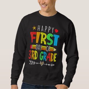 Fijne eerste dag van de 3e klas leraar terug naar  trui