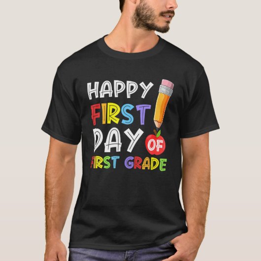 Fijne eerste dag van de eerste graad Apple-T T-shirt (Voorkant)